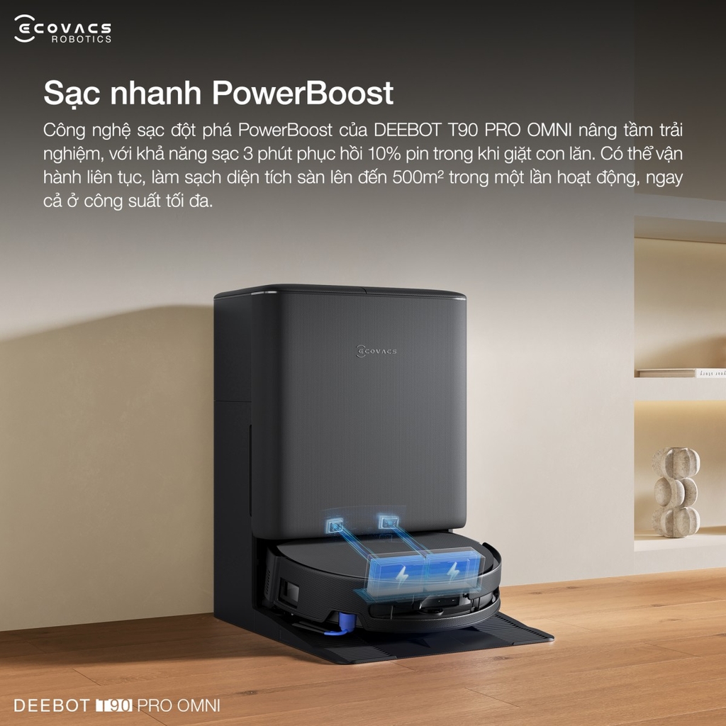 Robot Hút Bụi Lau Nhà Ecovacs Deebot T90 Pro Omni - Bản Quốc Tế