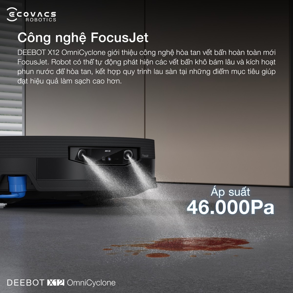 Robot Hút Bụi Lau Nhà Ecovacs Deebot X12 OmniCyclone – Bản Quốc Tế
