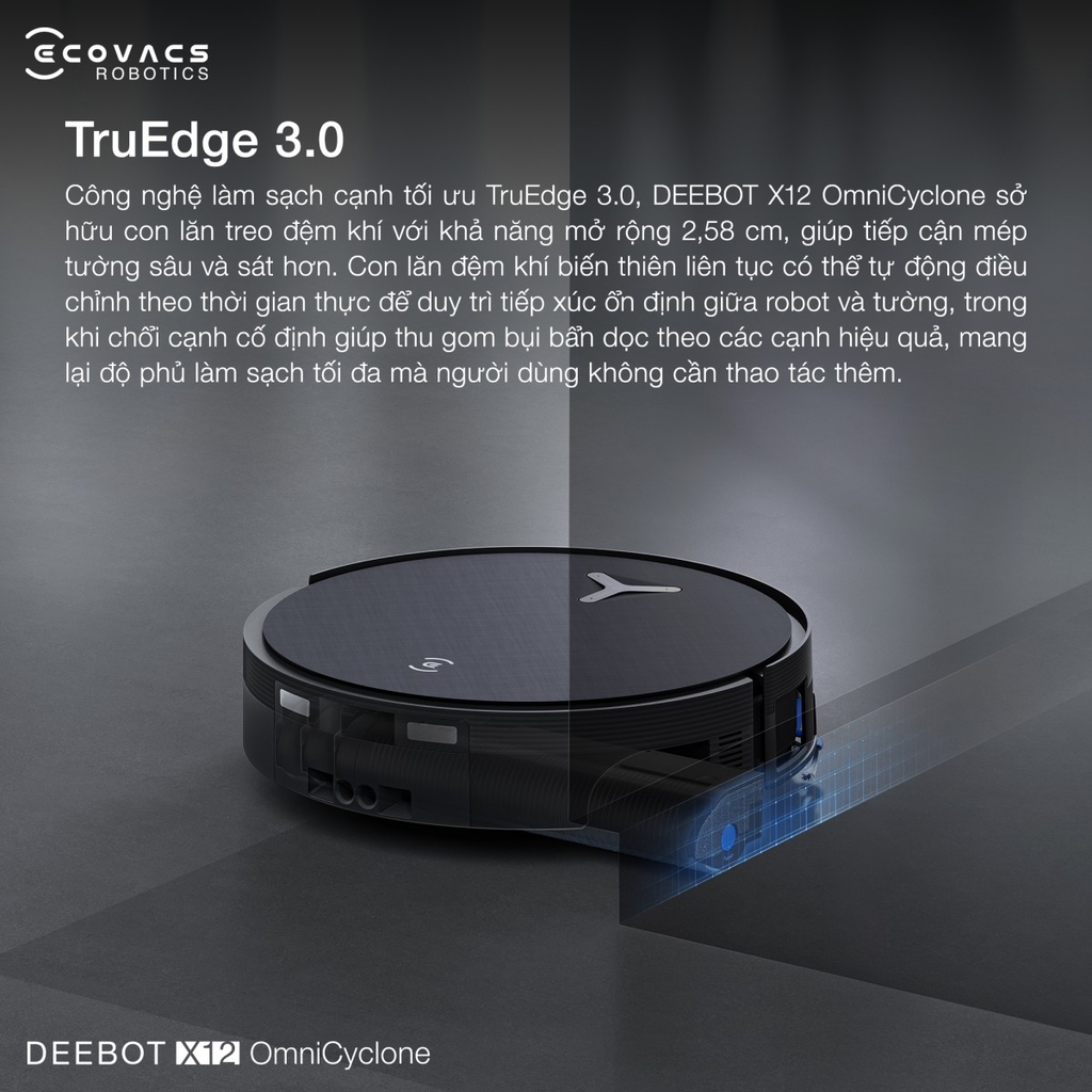 Robot Hút Bụi Lau Nhà Ecovacs Deebot X12 OmniCyclone – Bản Quốc Tế