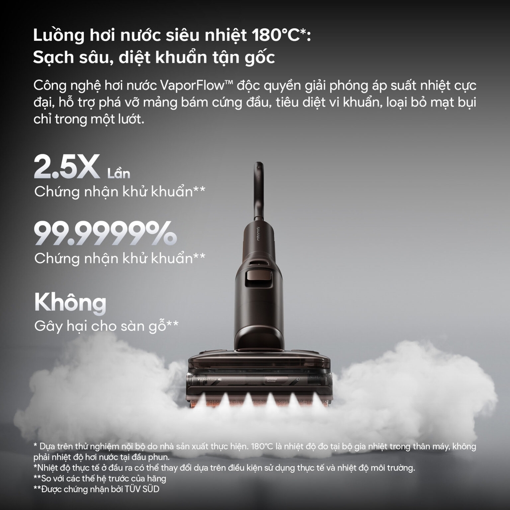 Máy Lau Nhà Roborock F25 Ultra Steam Gen 2 | Lực Hút 25.000 Pa