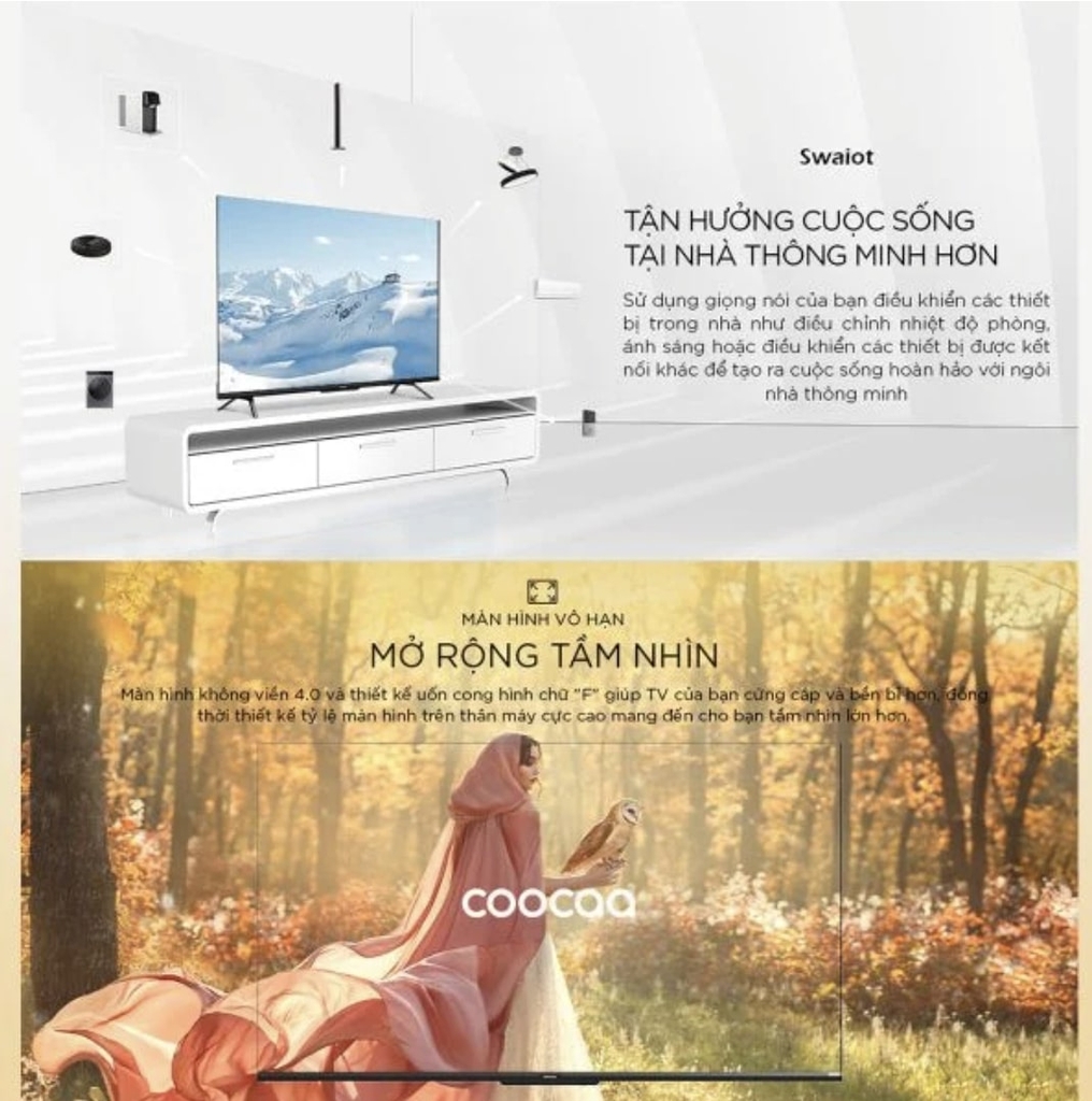 Google Tivi Coocaa 70 Inch 4K/60HZ Model 70Y72 - Chính Hãng