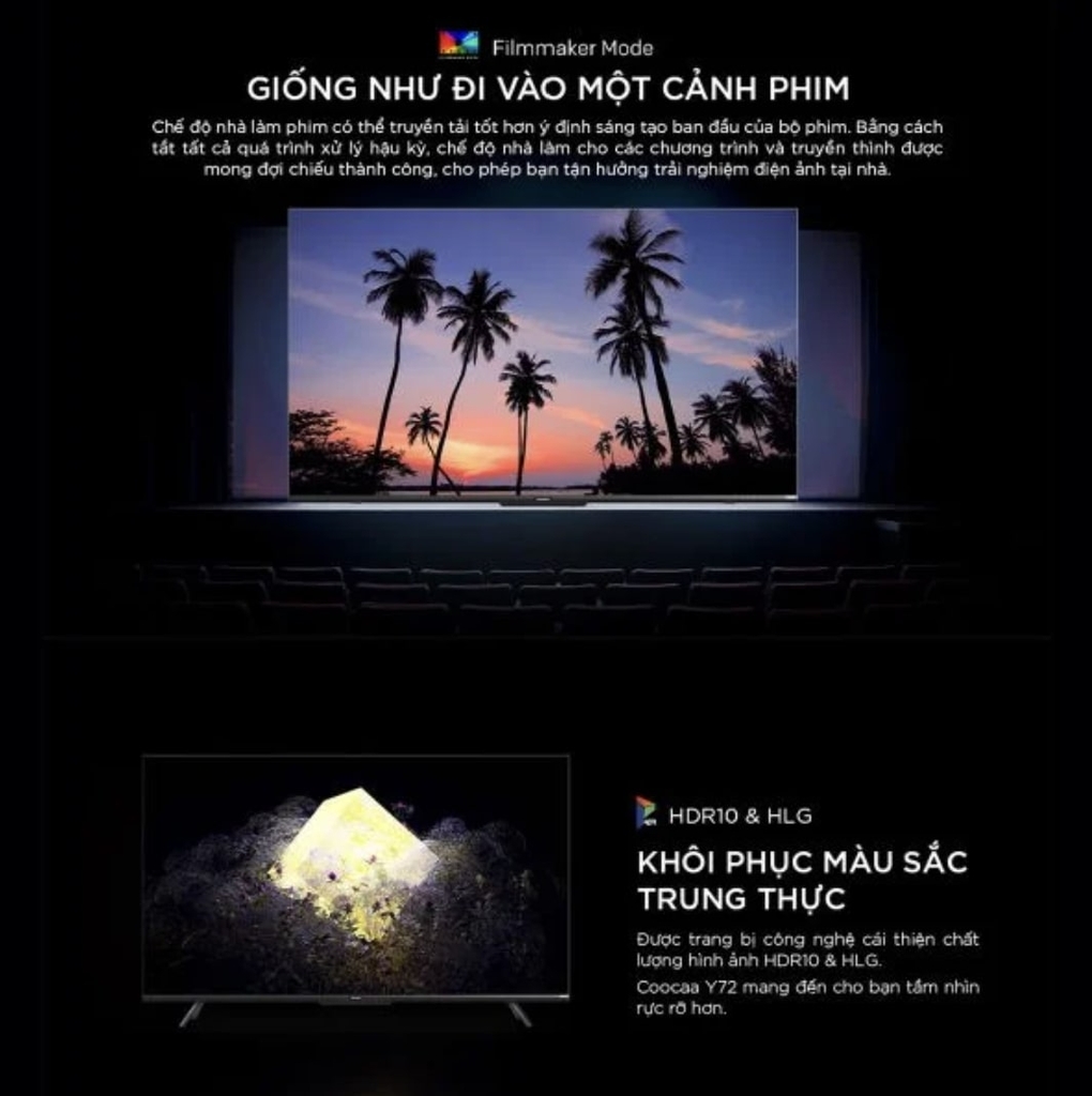 Google Tivi Coocaa 70 Inch 4K/60HZ Model 70Y72 - Chính Hãng