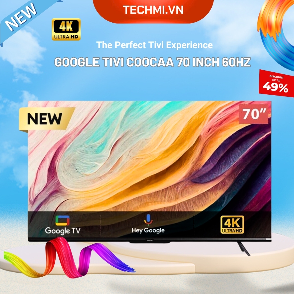 Google Tivi Coocaa 70 Inch 4K/60HZ Model 70Y72 - Chính Hãng