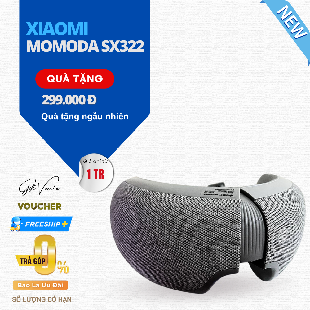 Máy Massage Mắt Xiaomi Momoda SX325 360 Độ Tích Hợp Nghe Nhạc Công Suất 5W - Hàng Nhập Khẩu