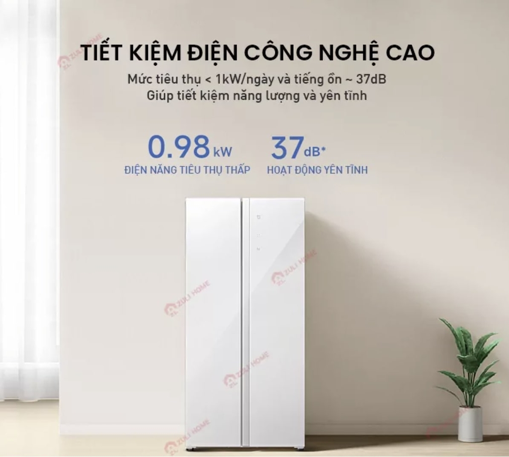 Tủ Lạnh Xiaomi Mijia 502L 2 Cánh – Kính Pha Lê, Ngăn Đông Mềm