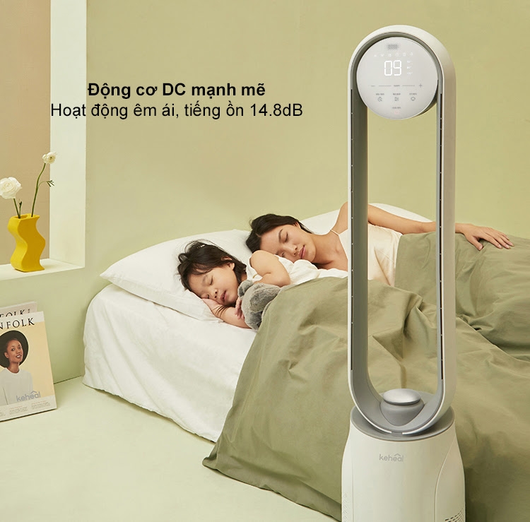 Quạt Không Cánh Xiaomi Keheal A3 Kiêm Lọc Không Khí, Khử Khuẩn Ion