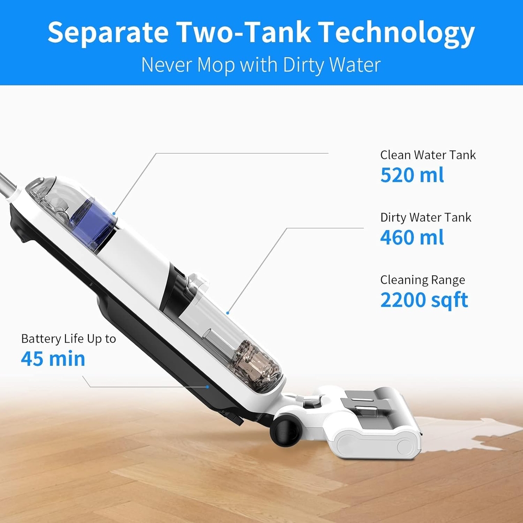 Máy Hút Bụi Lau Nhà Xiaomi Redkey W12 Lực Hút 20KPa Công Suất 120W - Hàng Chính Hãng
