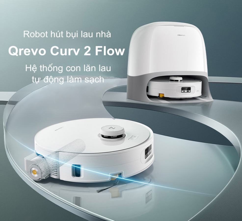 Robot Hút Bụi Lau Nhà Roborock Qrevo Curv 2 Flow – Bản Quốc Tế