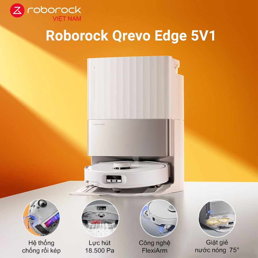 Robot Hút Bụi Roborock Q Revo Edge 5V1 - Hàng Chính Hãng