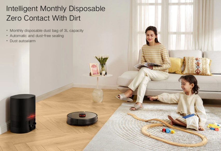 Robot Hút Bụi Lau Nhà Xiaomi Lydsto R1 Diện Tích Hoạt Động 200m2 Công Suất 50 W- Hàng Chính Hãng