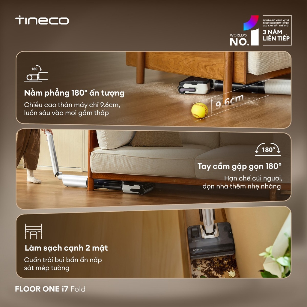 Máy Hút Bụi Lau Nhà Tineco i7 Fold - Bản Quốc Tế