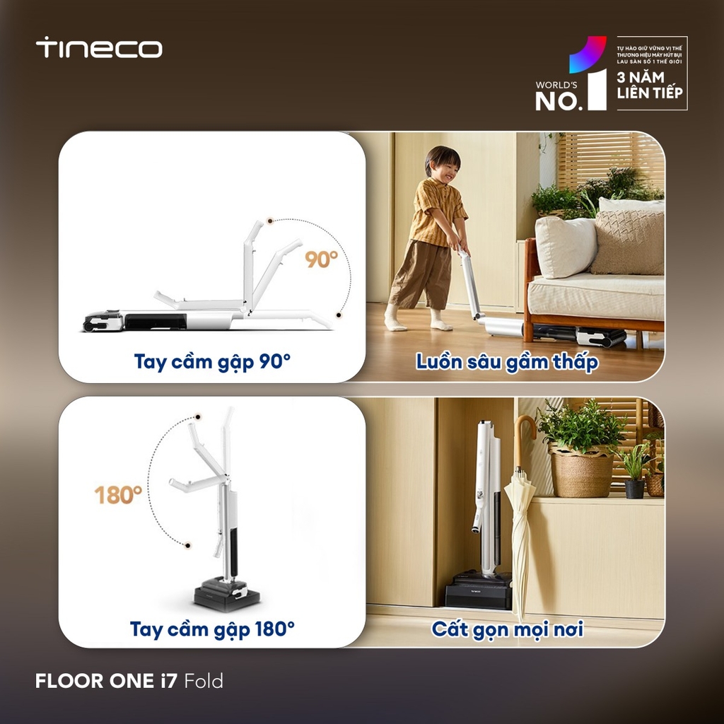 Máy Hút Bụi Lau Nhà Tineco i7 Fold - Bản Quốc Tế
