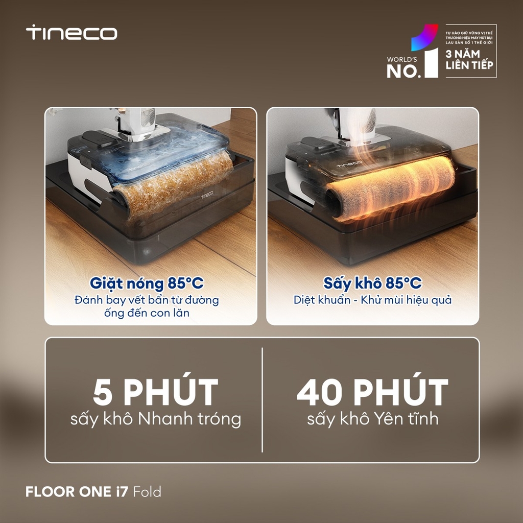 Máy Hút Bụi Lau Nhà Tineco i7 Fold - Bản Quốc Tế