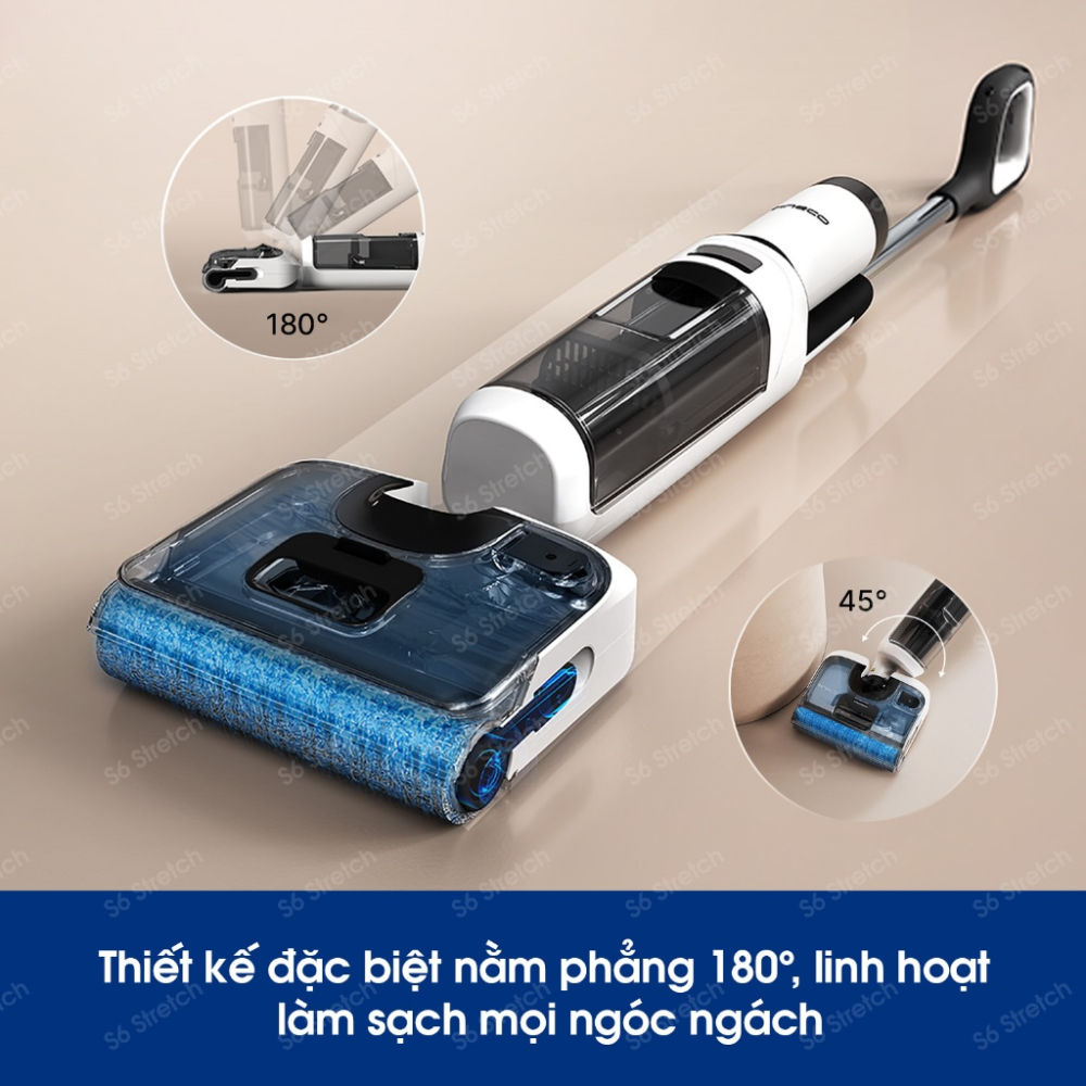 Tineco S6 Stretch Pro Gập Nghiêng 180°, Lực Hút 20.000 Pa - Bản Quốc Tế