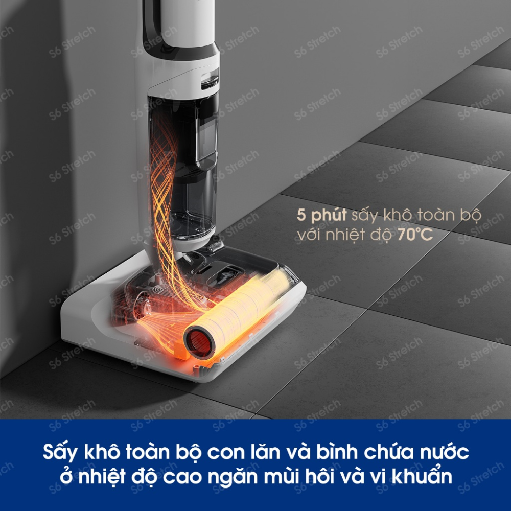 Tineco S6 Stretch Pro Gập Nghiêng 180°, Lực Hút 20.000 Pa - Bản Quốc Tế