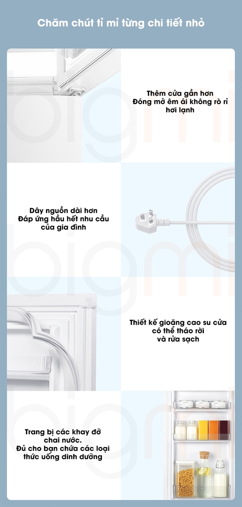 Tủ Lạnh Xiaomi Mijia 175L Cửa 2 Cánh Tiện Lợi Model 2025