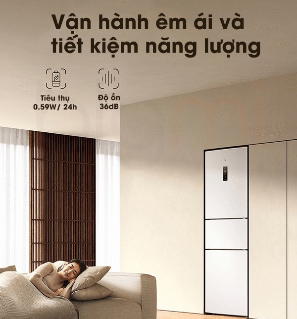 Tủ Lạnh Xiaomi Mijia 256L BCD-256WMSA 3 Cánh, Tiết Kiệm Điện