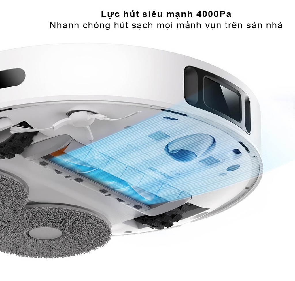 Robot Bút Bụi Lau Nhà Xiaomi Mijia 3S - 2023 Công Nghệ Lau Xoay 360 Độ Lực Hút 4000 Pa - Hàng Nhập Khẩu