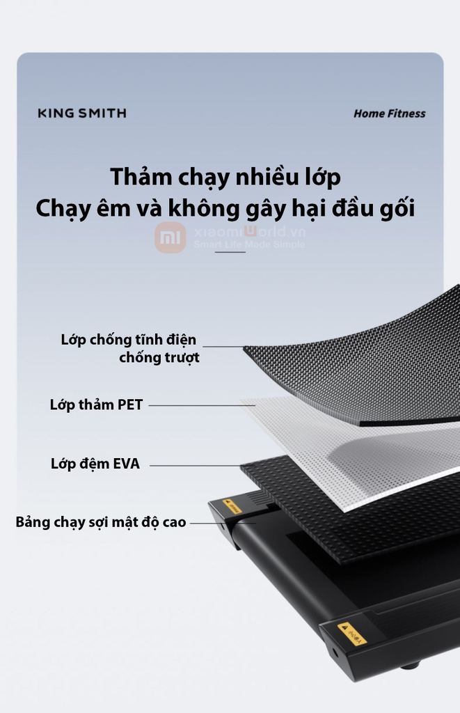 Máy Chạy Bộ Thông Minh KingSmith G1 Tốc Độ Chạy 1-12Km/h - Bản Nhập Khẩu