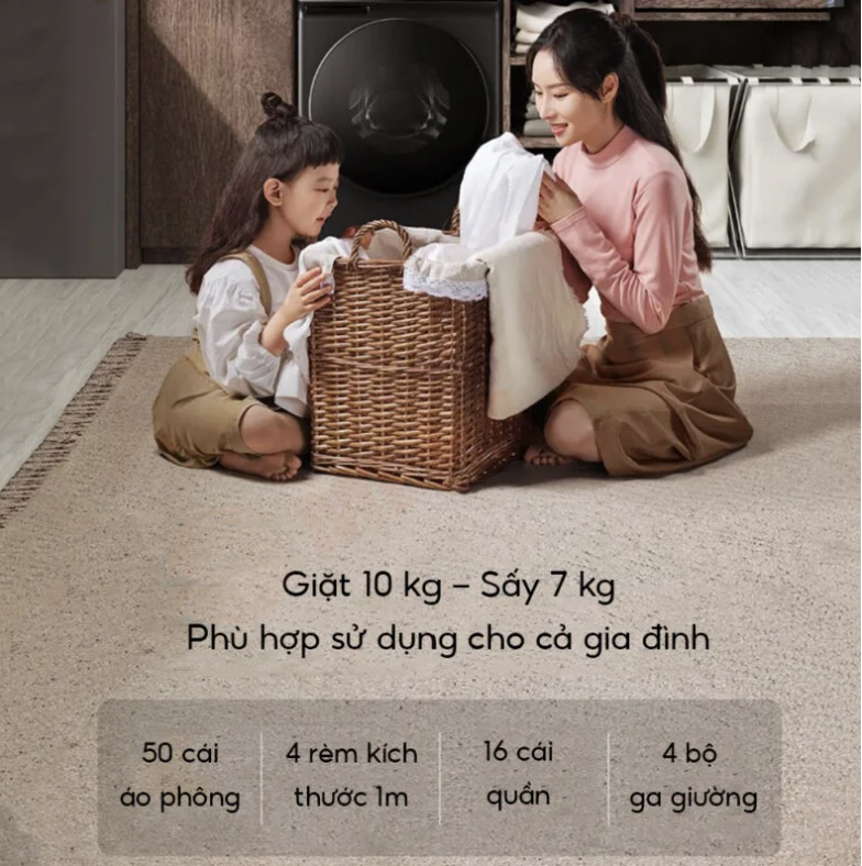 Máy Giặt Sấy Xiaomi Mijia MJ203 – Giặt 10Kg, Sấy 7Kg