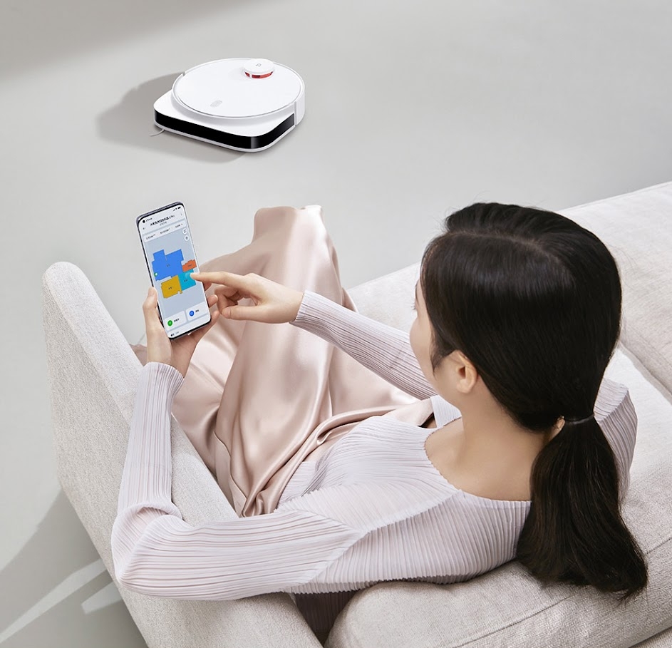 Robot Hút Bụi Lau Nhà Xiaomi Mijia Pro Giặt Khăn Lau Tự Động Diện Tích Hoạt Động 200m2 Công Suất 55 W Áp Suất 3000 Pa - Hàng Chính Hãng