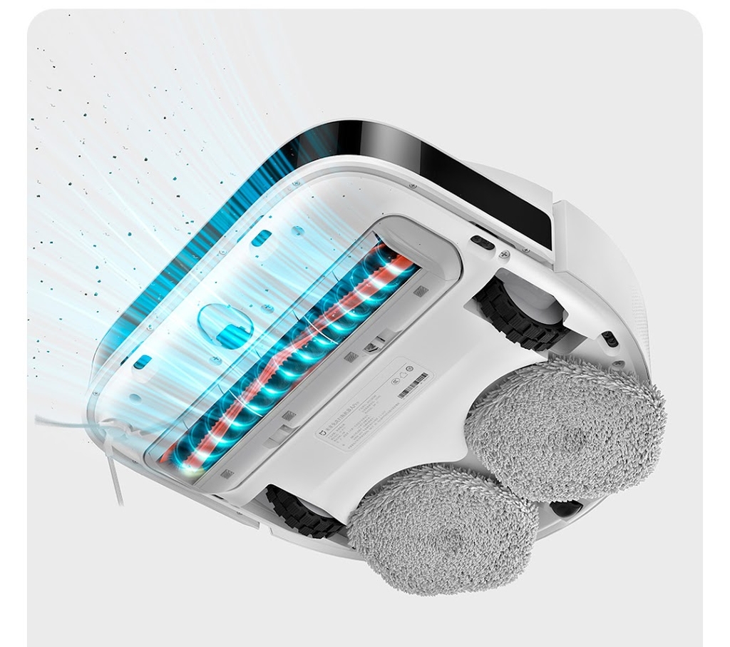 Robot Hút Bụi Lau Nhà Xiaomi Mijia Pro Giặt Khăn Lau Tự Động Diện Tích Hoạt Động 200m2 Công Suất 55 W Áp Suất 3000 Pa - Hàng Chính Hãng
