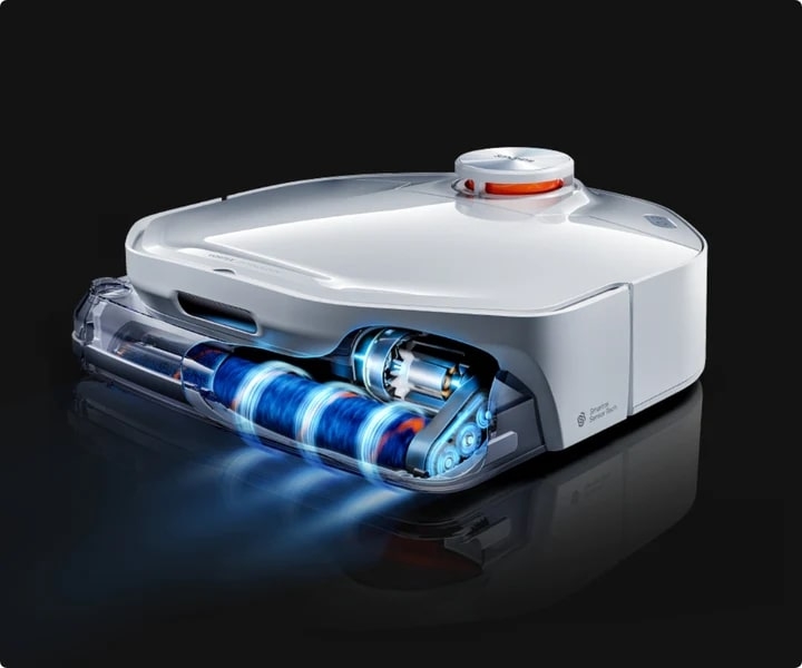 Robot Hút Bụi Lau Nhà Xiaomi Smartmi Vortex Wave Lau Sạch Nhất Thế Giới Công Nghệ Mới Con Lăn Xoay 1600 Vòng/Phút, Kết Nối App Lực Hút 4000 Pa, Diện Tích 150 m2 Công Suất Cao 75 W - Hàng Chính Hãng