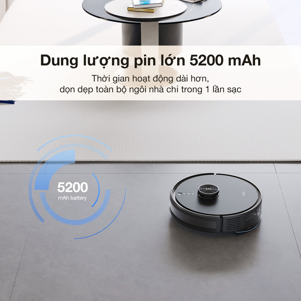 Robot Hút Bụi Lau Nhà Ecovacs Deebot Y1 Pro Lực 6.500 Pa - Bản Quốc Tế