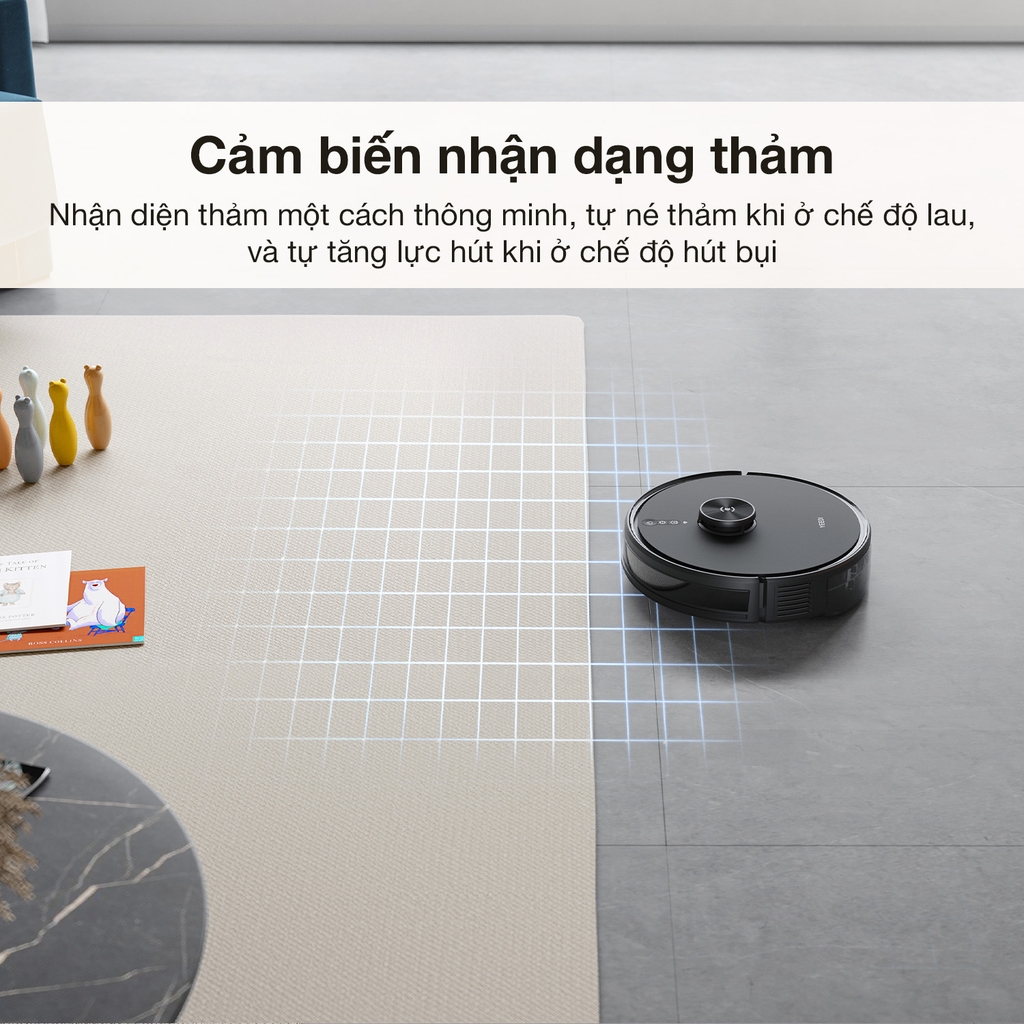 Robot Hút Bụi Lau Nhà Ecovacs Deebot Y1 Pro Lực 6.500 Pa - Bản Quốc Tế