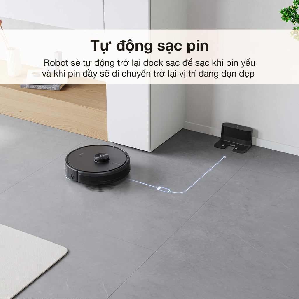 Robot Hút Bụi Lau Nhà Ecovacs Deebot Y1 Pro Lực 6.500 Pa - Bản Quốc Tế