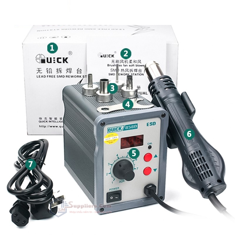 Máy Khò Gió Nóng Quick 858D ESD