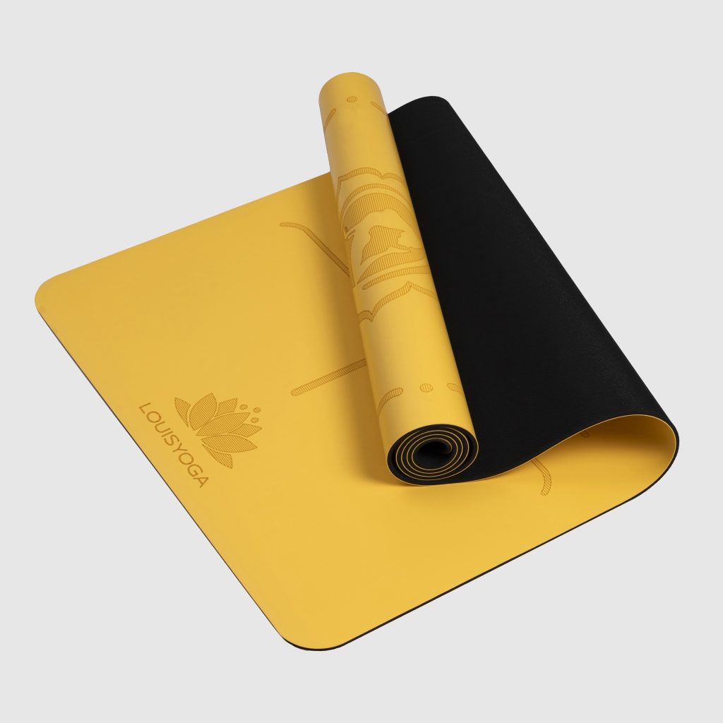 Ảnh màu vàng trên thảm tập yoga cao su - BASIC