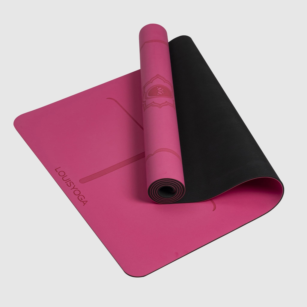 Hình ảnh màu hồng của thảm tập yoga cao su cao cấp - DIAMOND