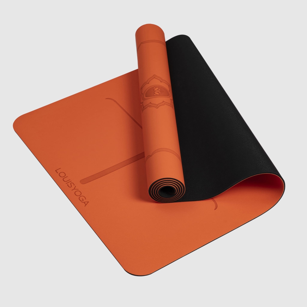 Hình ảnh màu cam của thảm tập yoga cao su cao cấp - DIAMOND