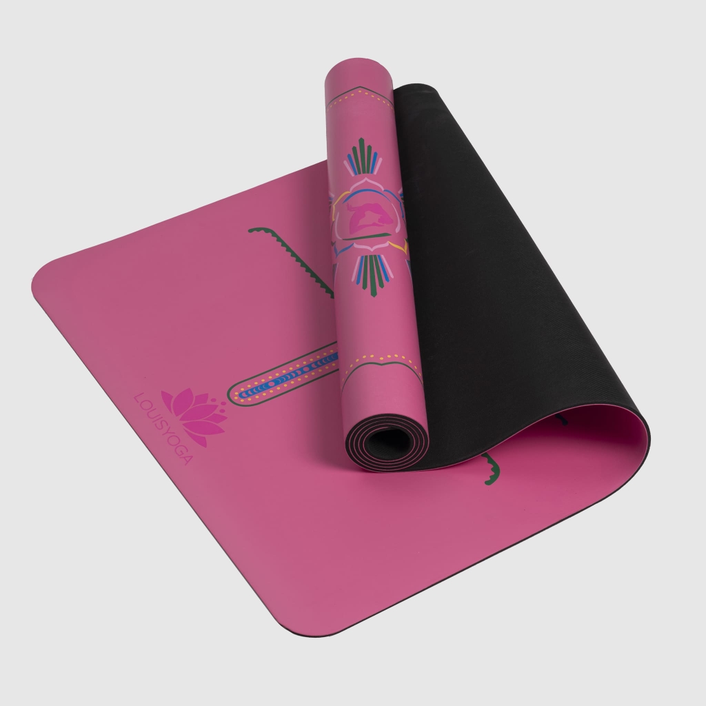 Hình ảnh màu hồng của thảm tập yoga cao su - QUEEN