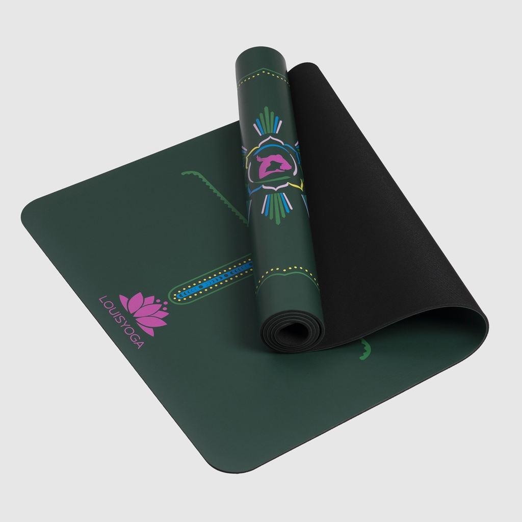 Hình ảnh màu xanh rêu của thảm tập yoga cao su - QUEEN