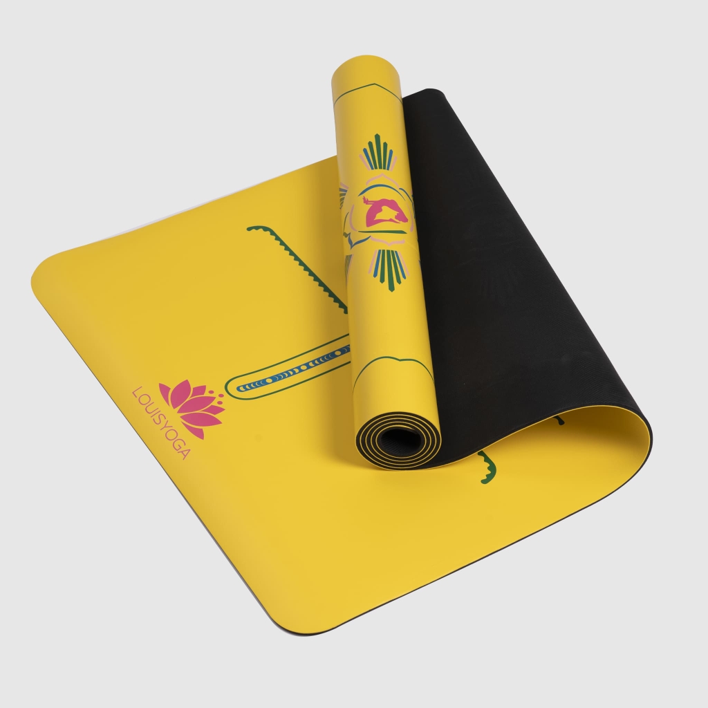 Hình ảnh màu vàng của thảm tập yoga cao su - QUEEN
