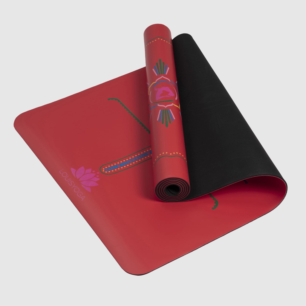 Hình ảnh màu đỏ của thảm tập yoga cao su - QUEEN