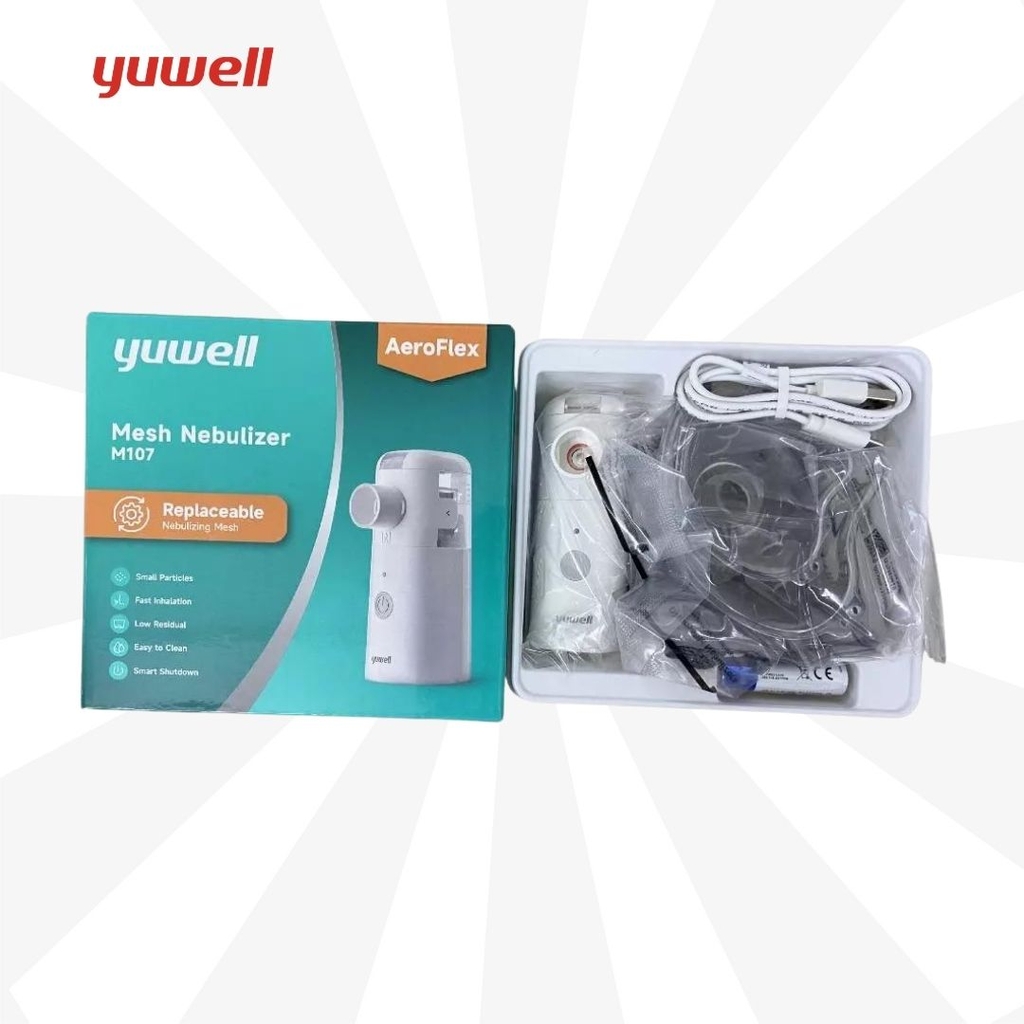 Máy xông khí dung Yuwell M107 – Xông mũi họng cầm tay, lưới lọc có thể thay thế
