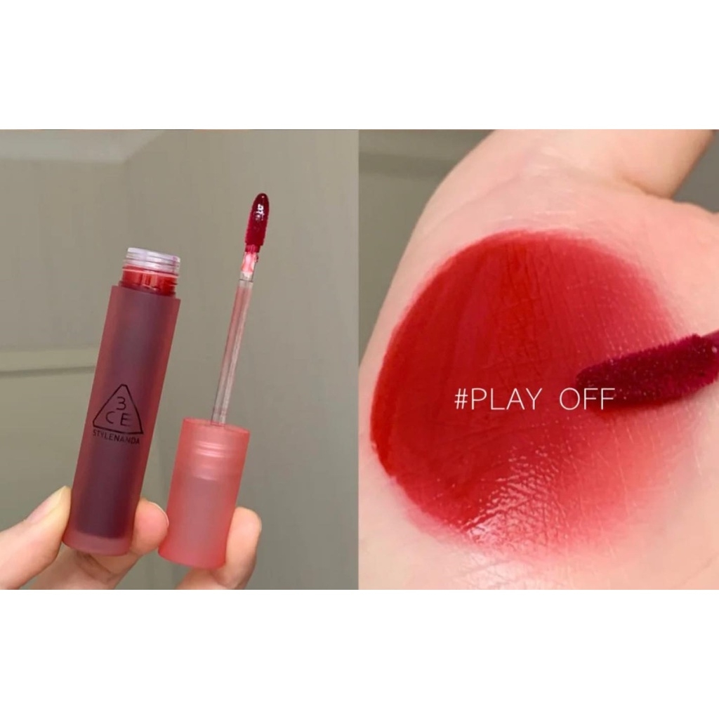 Son Kem Lì 3CE Play Off - Màu Đỏ Cổ Điển 4.6g Blur Water Tint #Play Off