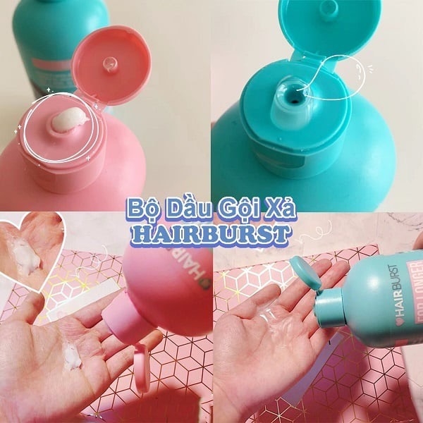 Bộ Dầu Gội Dầu Xả Hỗ Trợ Mọc Tóc HAIRBURST Avocado Coconut For Longer Stronger Hair 350mlx2