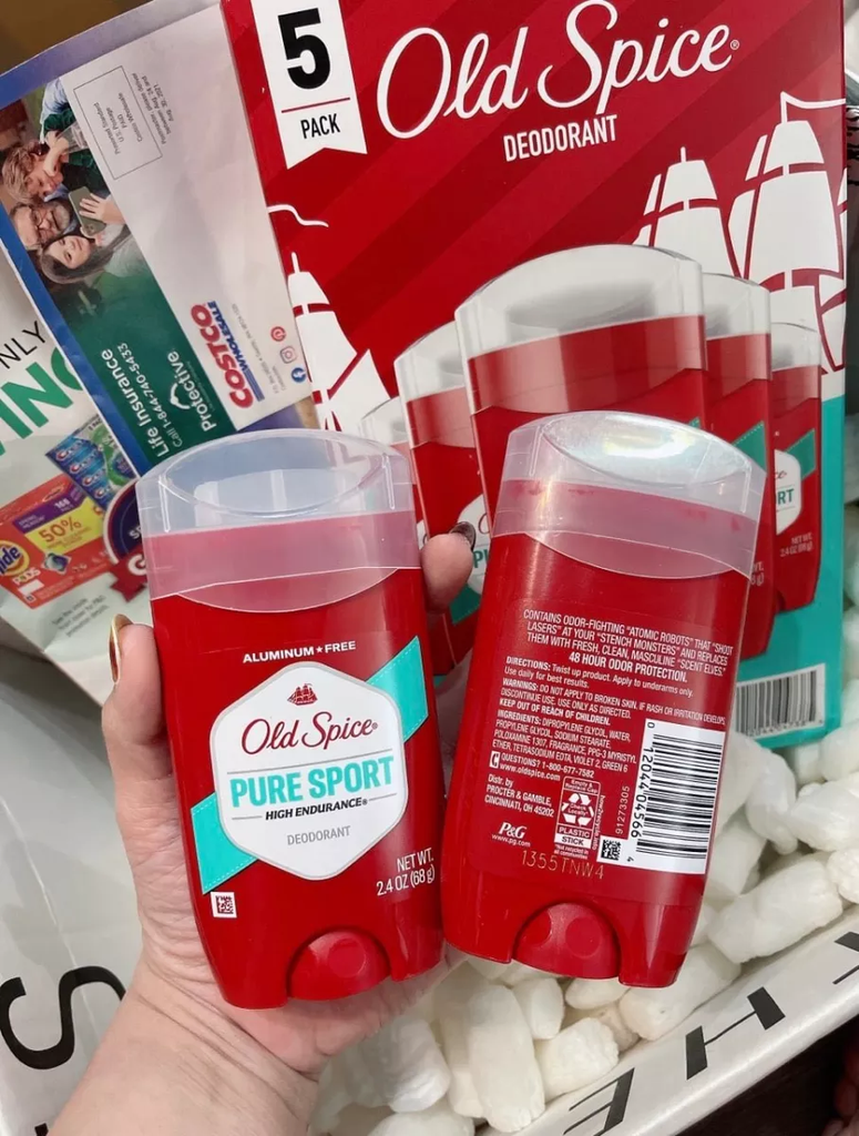 LĂN KHỬ MÙI DẠNG SÁP OLD SPICE PURE SPORT HIGH ENDURANCE DEODORANT ALUMINUM FREE 68G