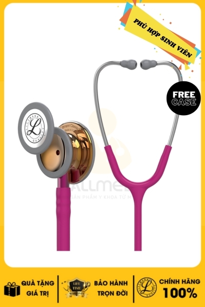 Ống nghe Littmann Classic III High Polished Copper & Raspberry - Pink Stem Limited Edition 5647