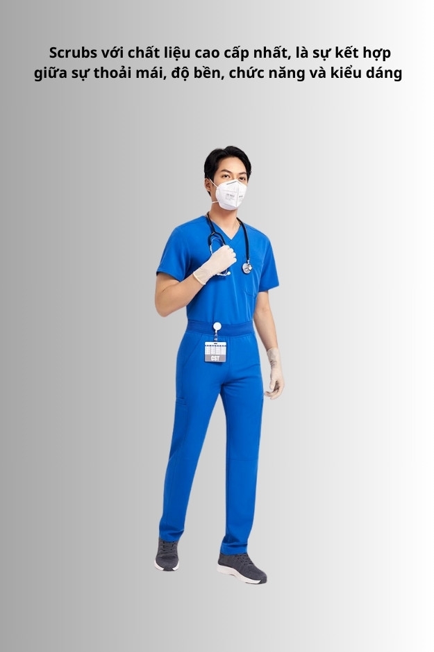 Quần Scrubs nam cao cấp, thương hiệu MOH, kiểu Cargo, 7 túi, chất vải và form chuẩn Mỹ (MPS102C)