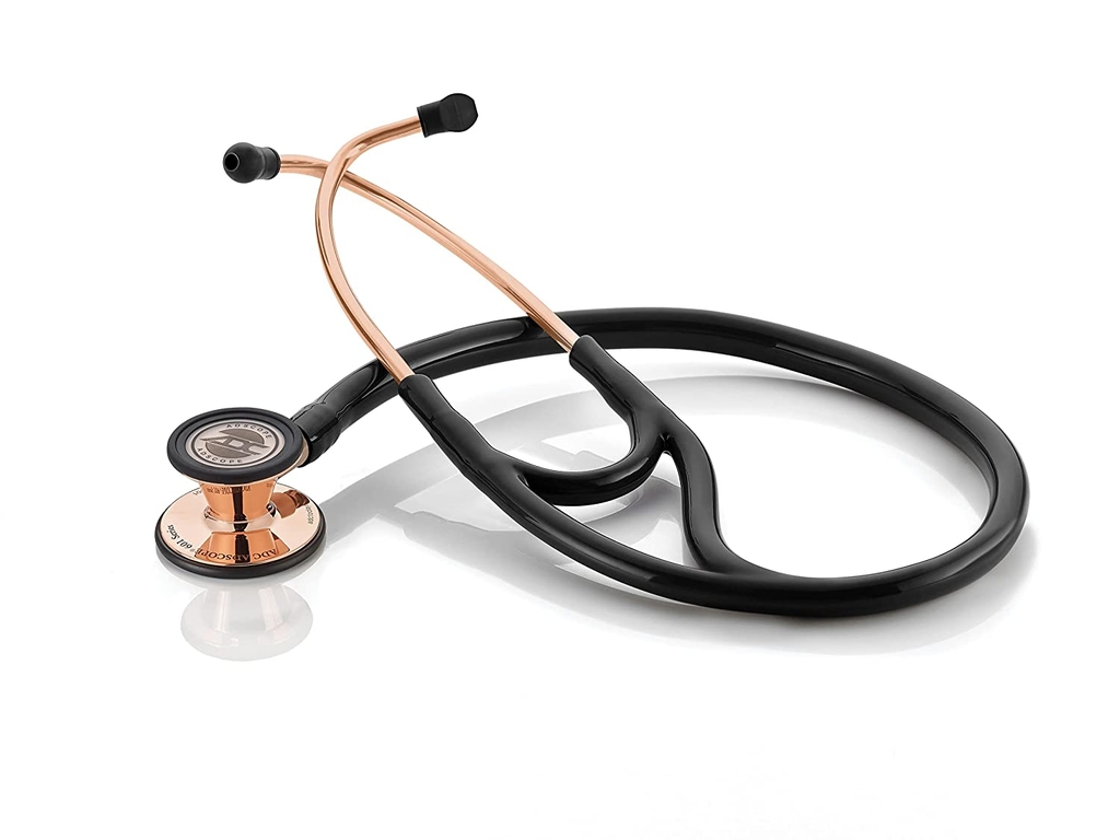 Ống Nghe ADC Cardiology Adscope® 601 Rose Gold/Black Đen Gương Vàng (2 màng khám)