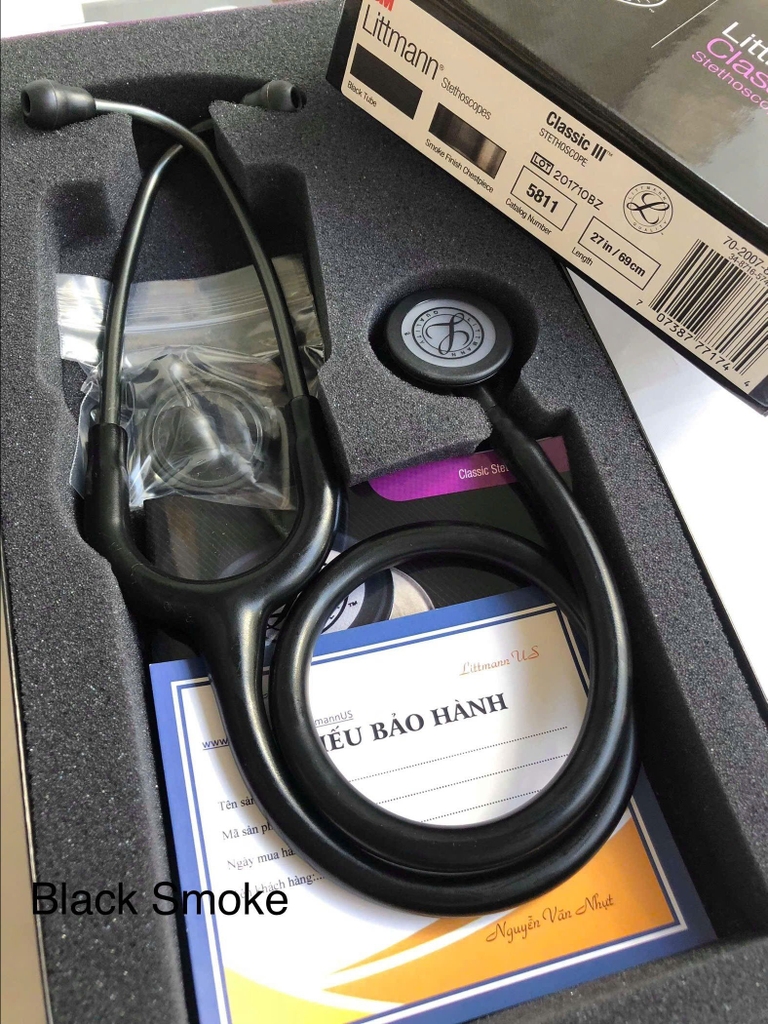 Ống Nghe Littmann Classic III ™ Black Smoke Finish (Special) 5811