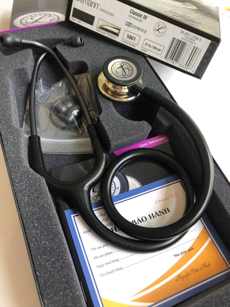 Ống Nghe Littmann Classic III ™ Black Champagne 5861