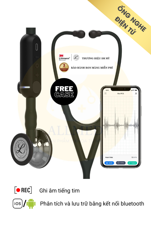 Ống Nghe 3M™ Littmann® CORE Digital Stethoscope - Mirror Chestpiece & Black 8890/8839