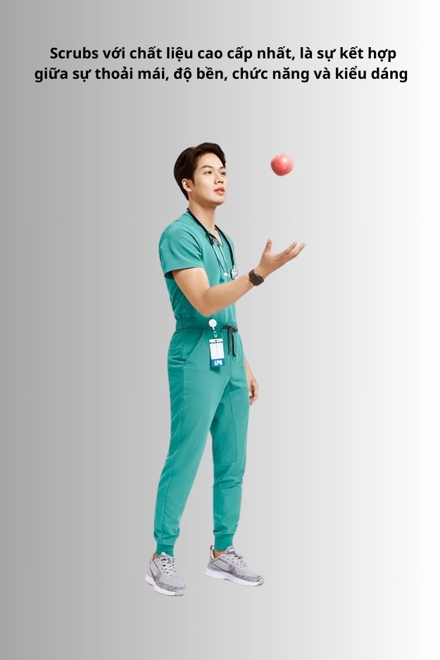 Quần Scrubs nam cao cấp, thương hiệu MOH, kiểu Jogger, 5 túi, chất vải và form chuẩn Mỹ (MPS101J)