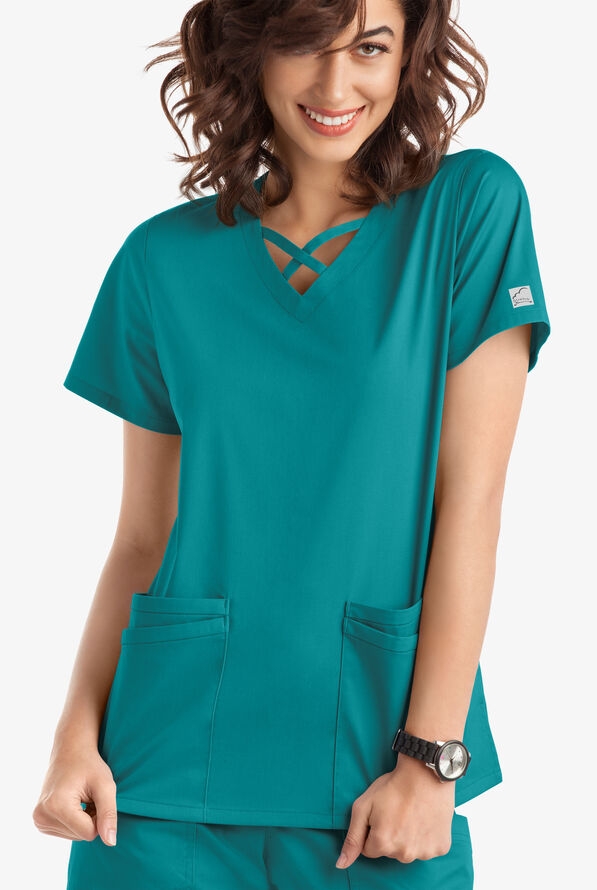 Scrubs UA Butter-Soft STRETCH Crisscross Nữ Nhập 100% từ Mỹ